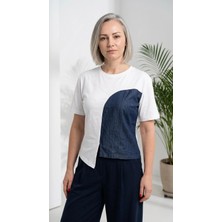 Byemelika Denim Garnili Tasarım Tshırt