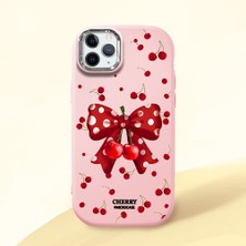 HONTINGA iPhone 11 Pro ile Uyumlu Kılıf Kamera Korumalı Düşüme Önleyici Kamera Koruyucu Pembe Yumuşak Silikon Couple Telefon Kılıfı Fiyonk Desenli K4-0379