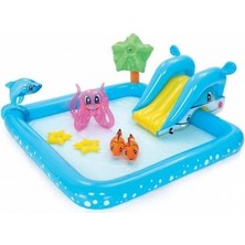 Bestway 53052, Kaydıraklı Fıskiyeli Havuz 239x206x86 cm Dayanıklı Malzemeden Yapılmış Su Eğlence Parkı