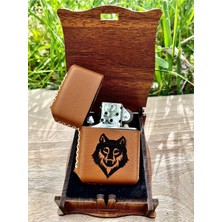 UltraMint Kişiye Özel Bozkurt Işlemeli Metal Zippo Çakmak