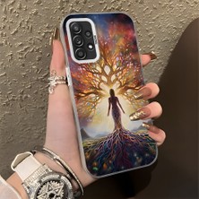 HONTINGA Samsung Galaxy A52S 5g ile Uyumlu Kılıf Silikon Kenar Sert Arka Kamera Koruyucu Basitlik Anti Düşme Kamera Korumalı Sanat Desen Couple Telefon Kılıfı Kadın ve Erkek Için Uygundur K1-1368