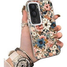 HONTINGA Vivo Y31 5g ile Uyumlu Kılıf Silikon Kenar Sert Arka Kamera Koruyucu Basitlik Anti Düşme Kamera Korumalı Çiçekli Desen Couple Telefon Kılıfı Kadın ve Erkek Için Uygundur K1-1374
