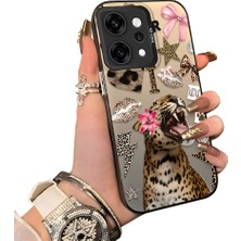 HONTINGA Oppo Reno 14 Pro 5g ile Uyumlu Kılıf Silikon Kenar Sert Arka Kamera Koruyucu Basitlik Anti Düşme Kamera Korumalı Leoparlı Desen Couple Telefon Kılıfı Kadın ve Erkek Için Uygundur K1-1375