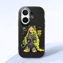 HONTINGA Vivo X200 Fe ile Uyumlu Kılıf Kamera Korumalı Düşüme Önleyici Kamera Koruyucu Siyah Yumuşak Silikon Couple Telefon Kılıfı Kız Desenli K4-0378
