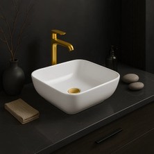 Turavit Porto Kare Çanak Lavabo Batarya Deliksiz 40x40 cm PRT0708
