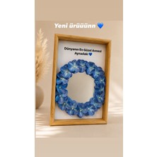 Ada Home Collection Dünyanın En Güzel Annesi Aynadaki Yazılı Mavi Çiçek Temalı Ayna
