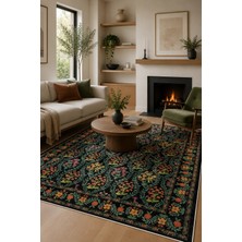 Pelura Halı Modern Floral Desen Baskılı Kaymaz Yıkanabilir Salon Oturma Odası Mutfak Balkon Halısı Yolluk