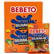 Bebeto Meyveli  Solucan Yumuşak Şeker Jelibon 80 G  12 Adet