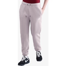 Nike Nsw Essential Fleece Mid-Rise Normal Belli Pudra Renk Kadın Eşofman Altı