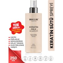 Biocure Keratin Collagen Saç Bakım Sütü 250 ml Bitkisel Formül ile Nemlendirme ve Kolay Tarama