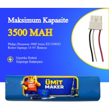 Ümit Maker Philips Homerun 3000 Serisi XU3100/02 Robot Süpürge 3500 Mah Batarya
