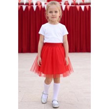 Parla Kids Kız Çocuk Tüllü Tütü Etek 23 Nisan 29 Ekim 10 Kasım Gösteri Kıyafeti Kostüm