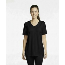 Lyvean V Yaka Oversıze Kısa Kollu Tshirt