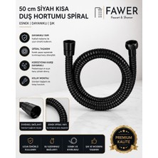 50 CM Kısa Paslanmaz Çelik Duş Hortumu Spiral Hortum