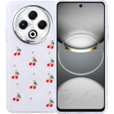 Alstrap Honor Magic 7 Pro Uyumlu Parlak Şeffaf Silikon Kılıf Metal Desenli Darbe Emici Koruma