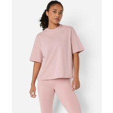 Asics Spiral Embroidery Relaxed Tee Kadın Pembe Kısa Kollu Tshirt 2032D381-700
