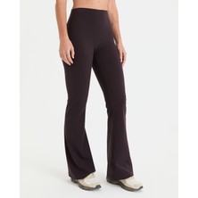 Ayma Active Kadın Mor Mürdüm Fitness Spor İspanyol Paça Flare Motion Tayt