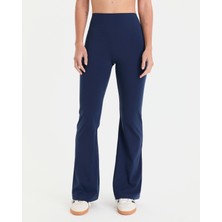 Ayma Active Kadın Indigo Lacivert Fitness Spor İspanyol Paça Flare Motion Tayt