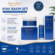 DermAura Ayak Bakım Seti | Topuk Bakım Kremi 100 ml + Tırnak ve Tırnak Çevresi Bakım Serumu 10 ml