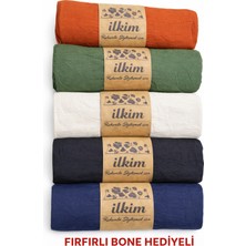 İlkim Tekstil 5li Kraş Şal Seti Siyah,lacivert,taş,haki,kiremit Fırfırlı Bone Hediyeli