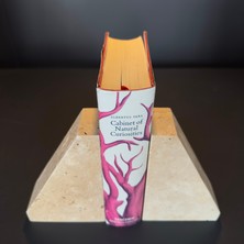 LİSPERA Traverten Mermer Kitap Tutucu, Traverten Mermer Dekoratif Kitap Tutucu