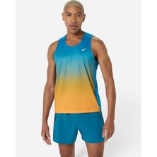 Asics Road Fade Singlet Erkek Mavi Atlet 2011D522-400