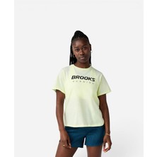 Brooks Graphic Short Sleeve Kadın Acik Sari Kısa Kollu Tshirt 221761732