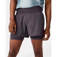 Brooks High Point 5" 2-In-1 Short 2.0 Erkek Gri Şort 211495264