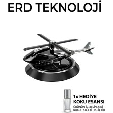 ERD Teknolojim Güneş Enerjili Helikopter Araba Kokusu-Kokusu Hediye Araba Süsü