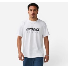 Brooks Graphic Short Sleeve Erkek Beyaz Kısa Kollu Tshirt 211591106