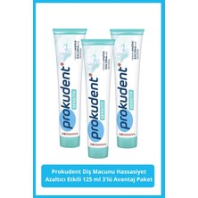 Prokudent Hassasiyet Azaltıcı Etkili Diş ve Diş Eti Hassasiyeti Yaşayanlara Özel 125 ml 3\'lü