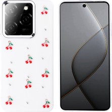 Alstrap Tecno Spark 20 Pro Uyumlu Parlak Şeffaf Silikon Kılıf Metal Desenli Darbe Emici Koruma