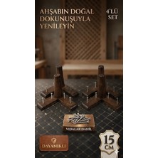 Legora Wood Design 15 cm Mobilya Ayağı Koyu Ceviz 1. Sınıf Gürgen Ağacı Koltuk Baza Tv Ünitesi Yükseltme Ayakları 4'lü Set
