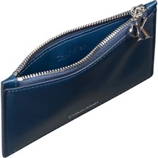 Calvin Klein Kadın Lacivert Calvin Klein Ck Zıp Cardcase 6cc Lacivert Deri Kartlık