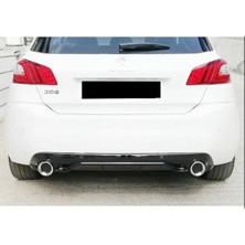 Tuning Vadisi Peugeot 308 Egzoz Görünümlü Difüzör Parlak Siyah Boyasız Egzoz Uçlu 2013 2021 Arası