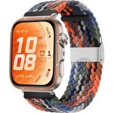 Sneezy Huawei Watch Fit 5 Pro Ile Uyumlu Metal Klipsli Solo Fiberlink Yumuşak Kumaş Örgü Kordon