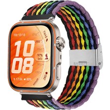 Sneezy Huawei Watch Fit 5 Pro Ile Uyumlu Metal Klipsli Solo Fiberlink Yumuşak Kumaş Örgü Kordon