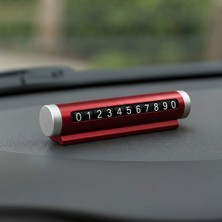 ALMITAL Araç İçi Kırmızı Numaralık Çevrilebilir Gizlenebilir Telefon Numarası Yazma Aparatı