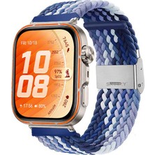 Sneezy Huawei Watch Fit 5 Pro Ile Uyumlu Metal Klipsli Solo Fiberlink Yumuşak Kumaş Örgü Kordon