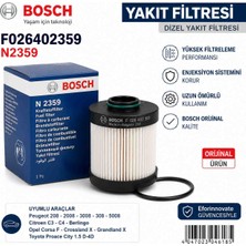 Bosch F026402359 N2359 Dizel Yakıt Filtresi Peugeot Citroen Opel