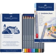 Faber-Castell Goldfaber Aqua Renkli Boya Kalemi 12'li Metal Kutuda Almanya Menşeli Ürün