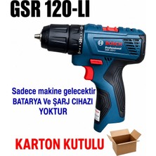 Bosch Gsr 120 Li Solo Darbesiz  Akülü Vidalama (Dikkat! Batarya ve Şarj Aleti Olmadan Gönderilir.Bunlar Olmadan Çalışmaz. )