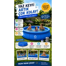 Hak-İş Oyuncak Avenli Kolay Kurulum Havuz Filtre Pompalı Set 305 x 76 cm Havuz