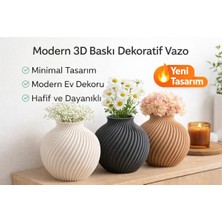 3Dikili Design Modern 3D Baskı Dekoratif Vazo Minimal Tasarım Ev Dekoru Salon Masa Vazosu 19X19CM