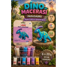 Let's Mini Changelle 5 Renk Dino Macerası Parasauro Oyun Hamuru 120G