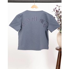 Medi Giyim Oversize Polo Yaka Sprey Wash T-Shirt – Mavi | Boxy Fit Erkek Tişört