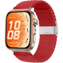 Sneezy Huawei Watch Fit 5 Pro Ile Uyumlu Metal Klipsli Solo Fiberlink Yumuşak Kumaş Örgü Kordon