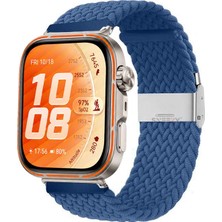 Sneezy Huawei Watch Fit 5 Pro Ile Uyumlu Metal Klipsli Solo Fiberlink Yumuşak Kumaş Örgü Kordon