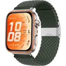 Sneezy Huawei Watch Fit 5 Pro Ile Uyumlu Metal Klipsli Solo Fiberlink Yumuşak Kumaş Örgü Kordon
