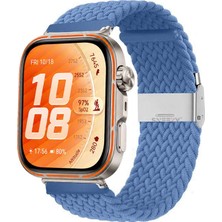 Sneezy Huawei Watch Fit 5 Pro Ile Uyumlu Metal Klipsli Solo Fiberlink Yumuşak Kumaş Örgü Kordon